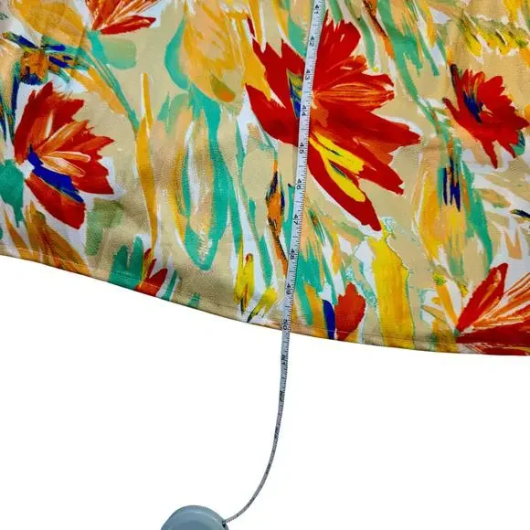 ASTR Antlia Floral Maxi Dress Orange Yellow Women's Square Neck Lace Up Summer - Picture 13 of 16